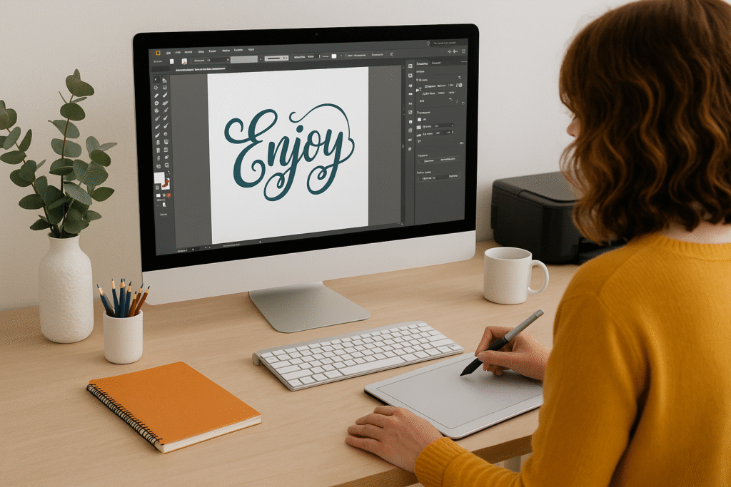 introvert working on online side hustle from home